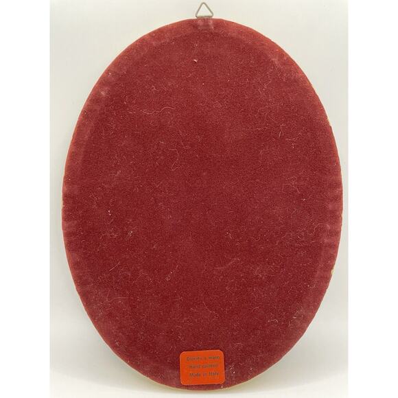 Made in Italy Hand Painted Oval Framed Art. - Picture 7 of 8